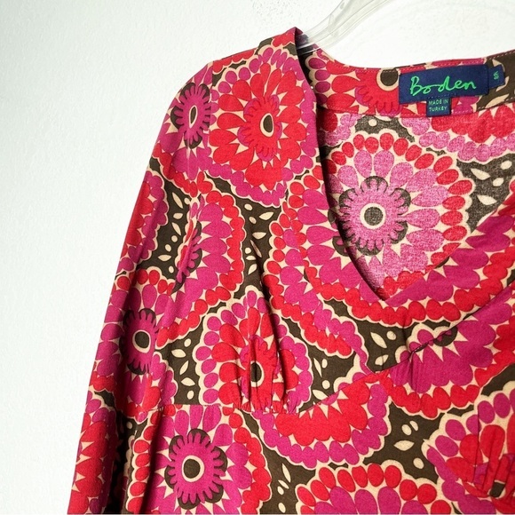 Boden Retro Floral Mod Tunic Mini Dress 60s - Picture 2 of 10